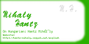 mihaly hantz business card